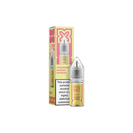 Pod Salt Nexus Strawberry Banana Rhubarb E Liquid 10ml